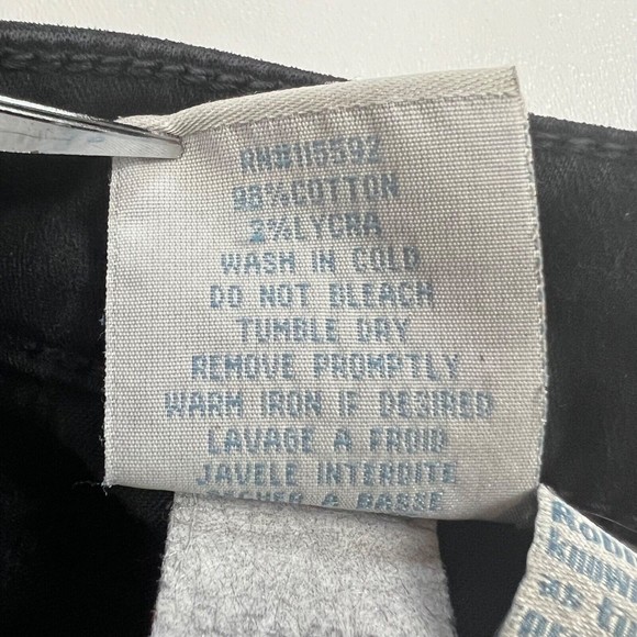 Vtg Y2K Robins Jeans Stretch Blk Denim Low Rise Chapa Embroidered Navaho Aztec - Picture 12 of 16